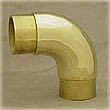 Polished Brass Flush Curved Elbow Fitting (1-1/2in)