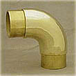 Polished Brass Flush Curved Elbow Fitting (2in)