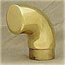 Polished Brass Flush Curved Elbow Wall Return Fitting (1-1/2in)