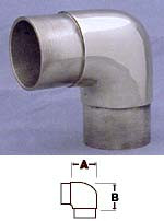 Polished Stainless Flush Elbow Fitting  (1-1/2in)