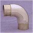 Polished Stainless Flush Curved Elbow Fitting  (2in)