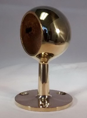 Polished Brass Ball End Post Fitting (2in)