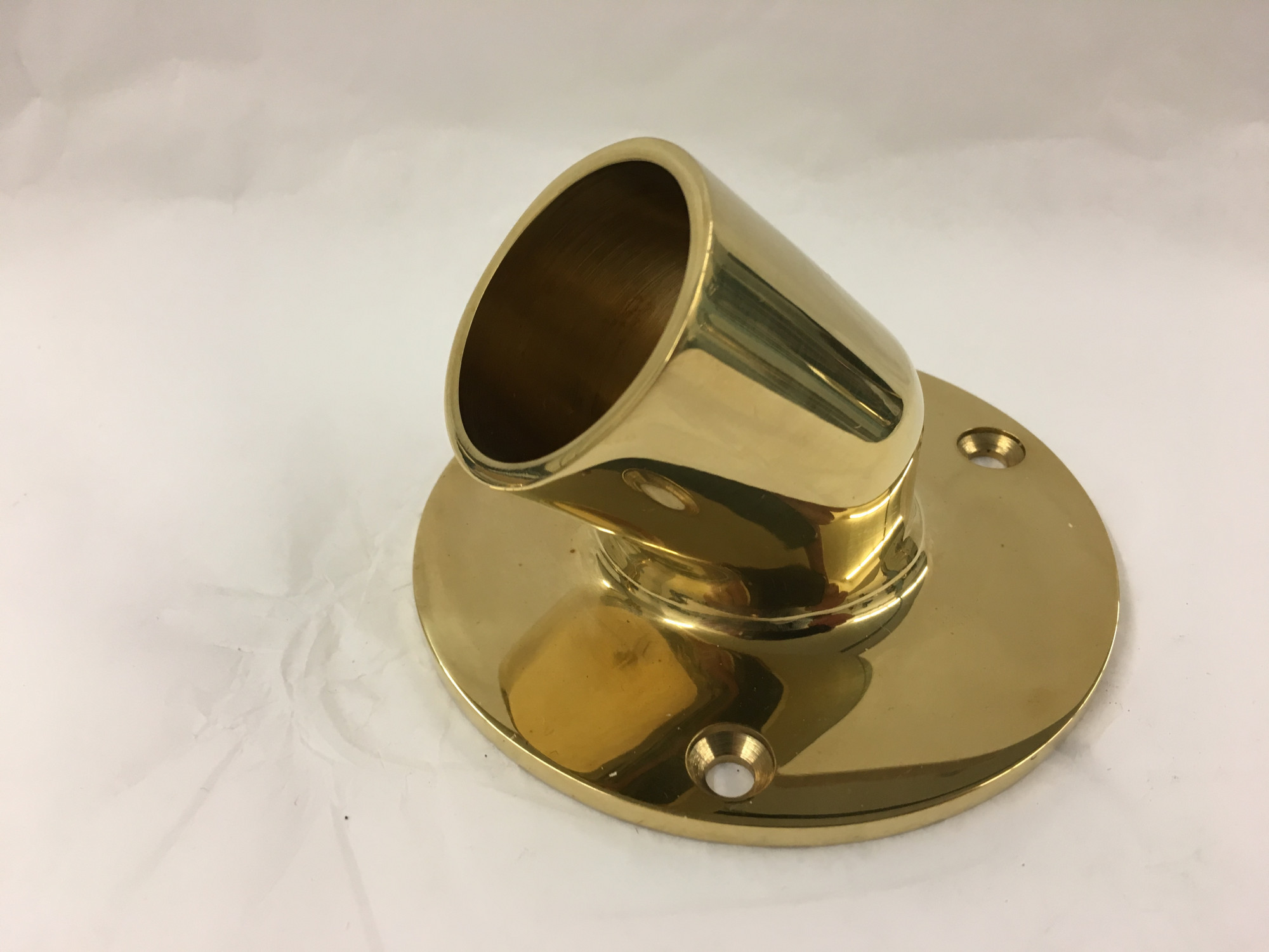 Polished Brass 45° Angle Flange (1-1/2in)