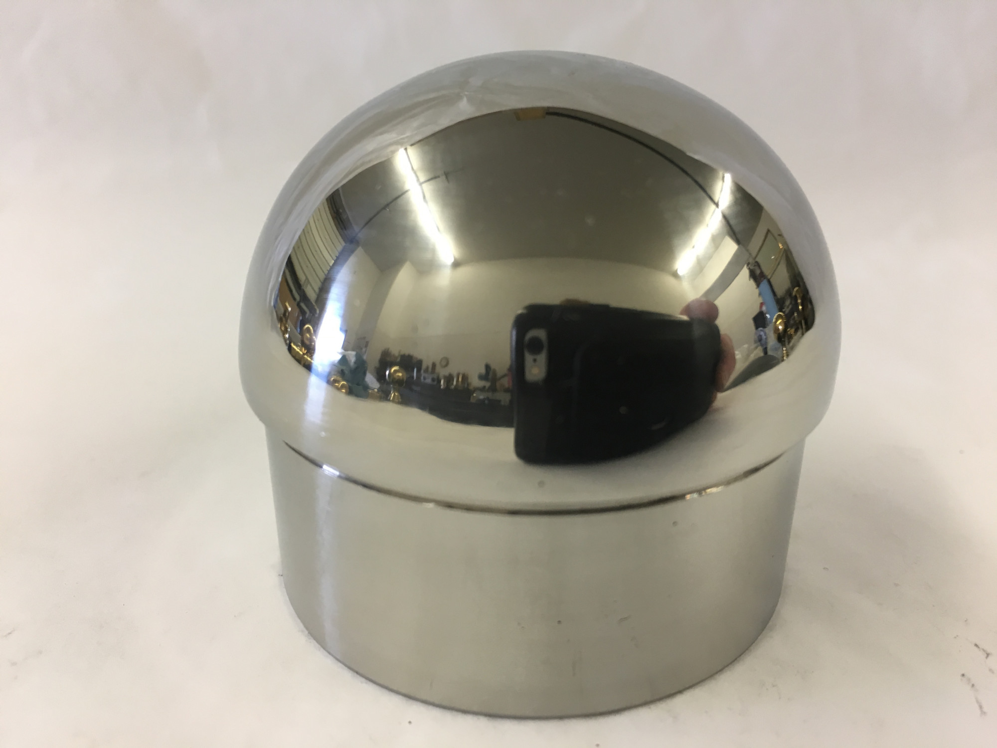 Polished Stainless Domed End Cap (1-1/2in)