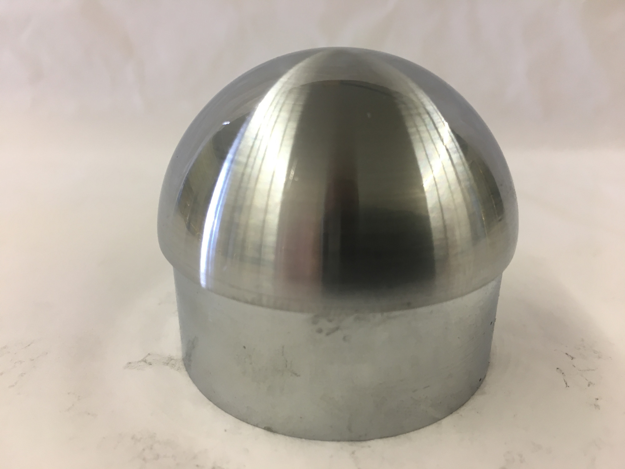 Satin Stainless Domed End Cap (2in)