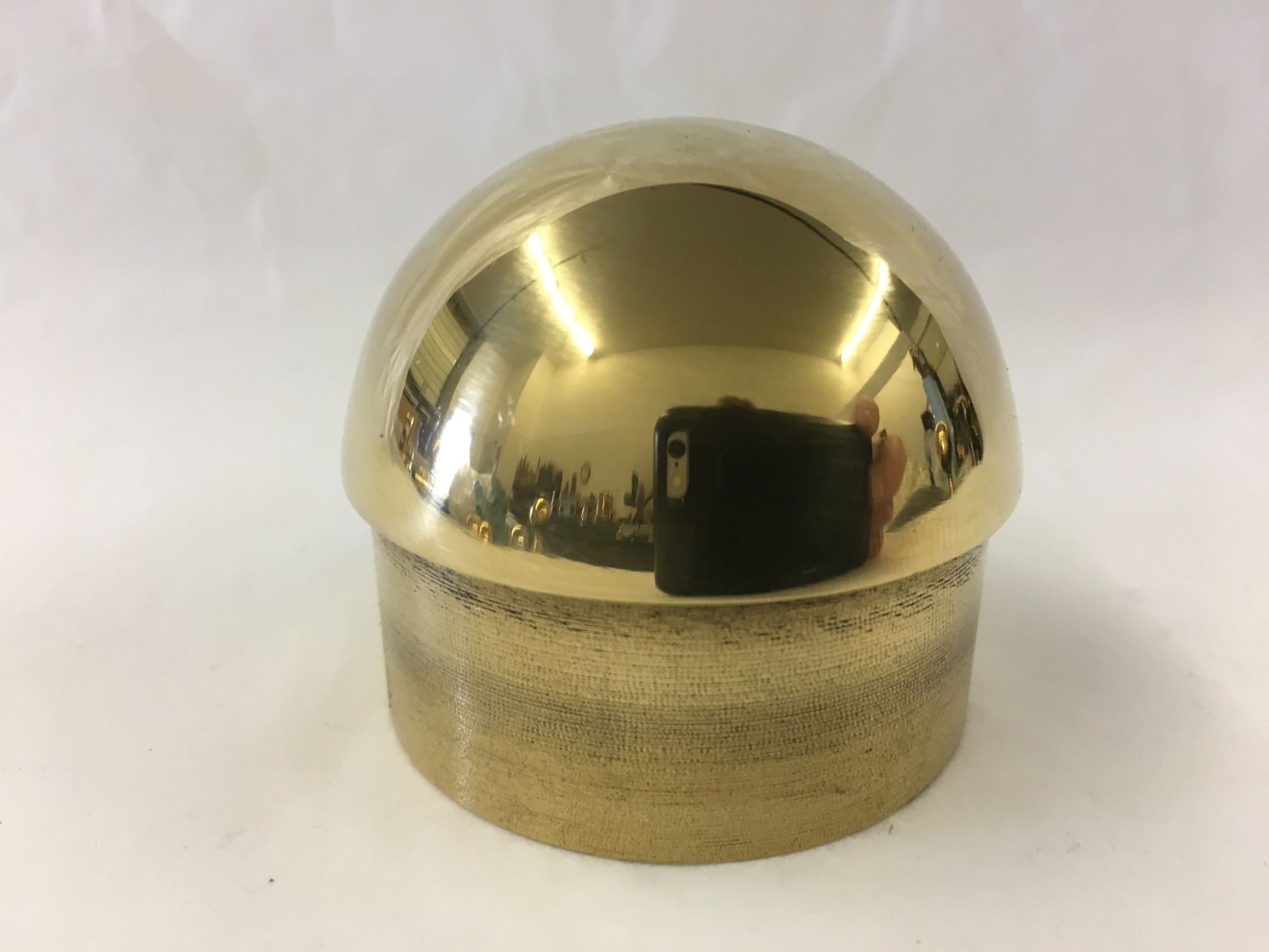 Polished Brass Domed End Cap (2in)
