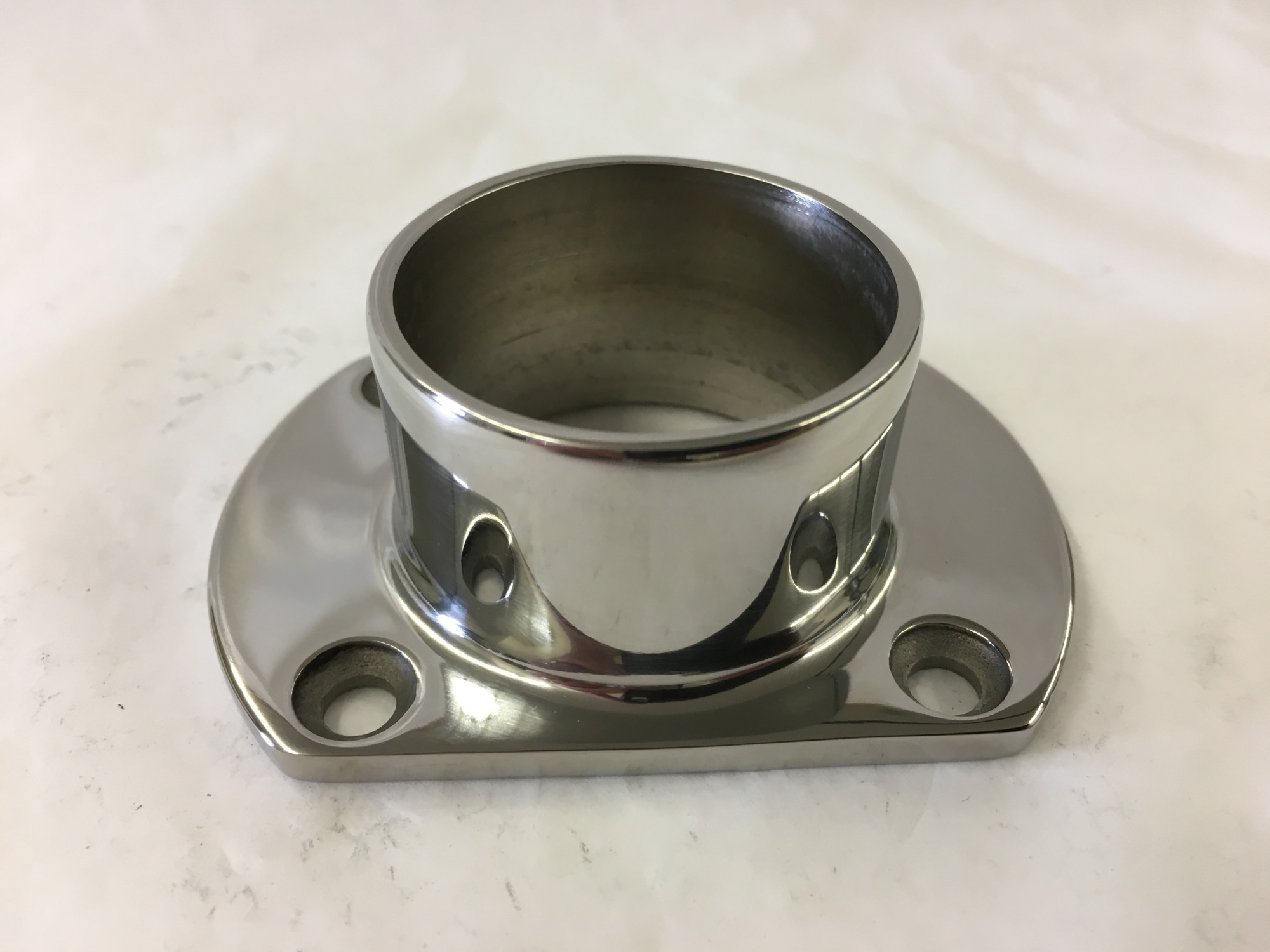 Polished Stainless Cut Wall Flange (1-1/2in)