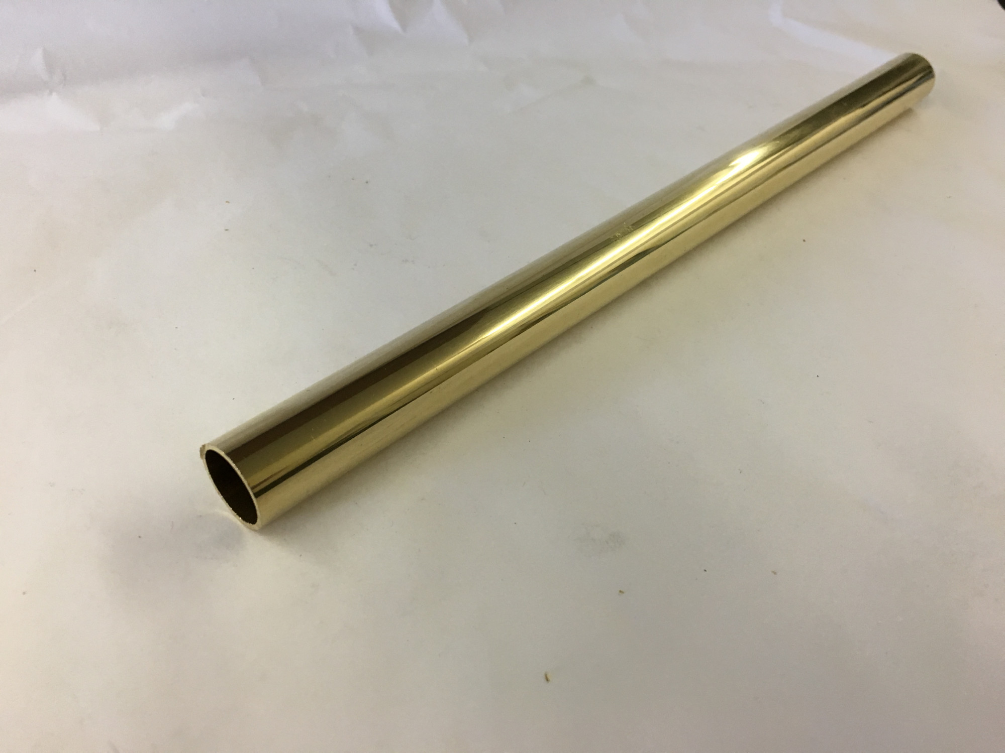 Polished Brass Gallery Rail Tubing (5/8in)