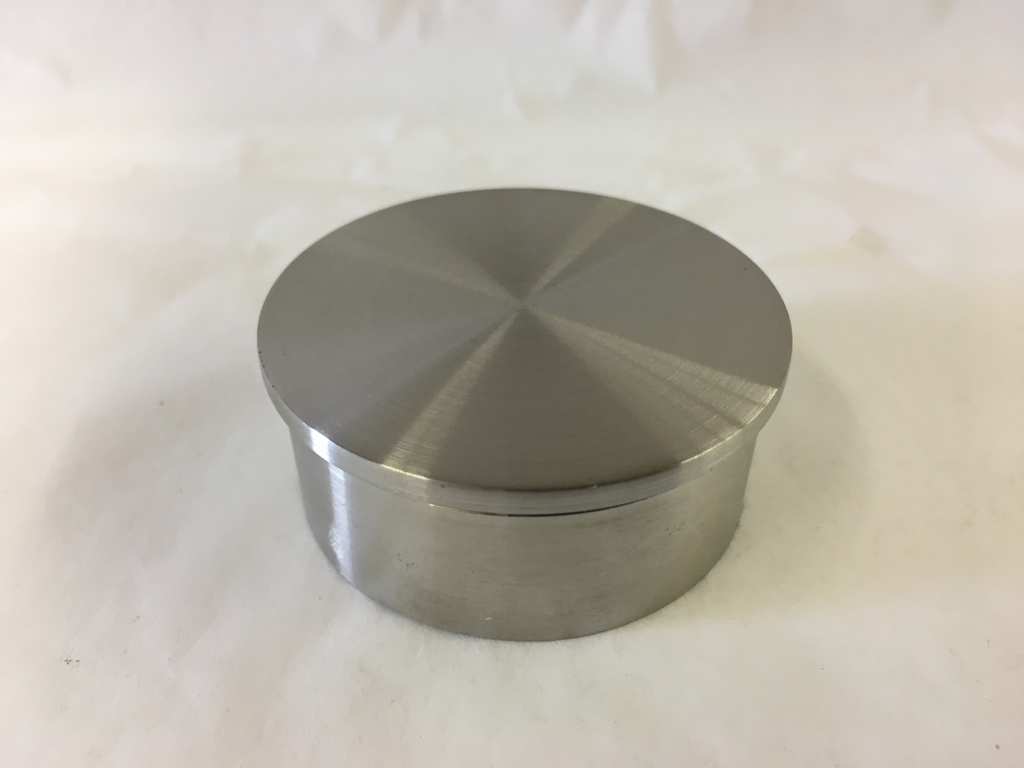 Satin Stainless Flush End Cap (2in)