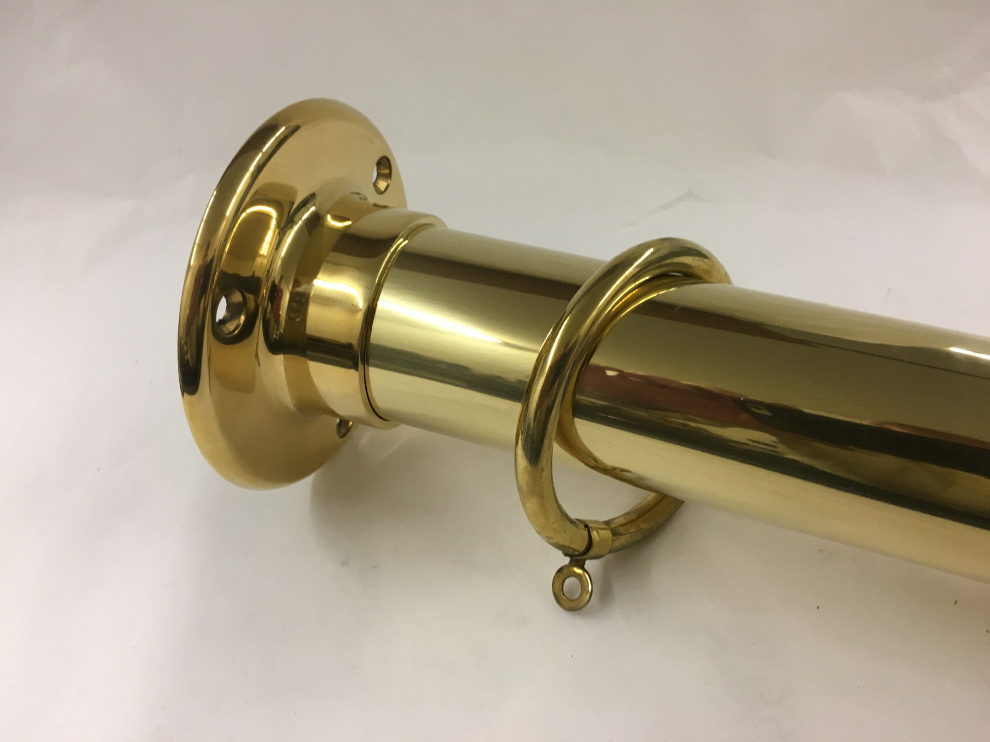 Polished Brass Curtain Ring (Fits 2in Tube)