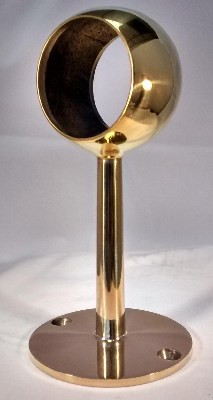 Polished Brass Extended Ball Center Post Fitting (2in)