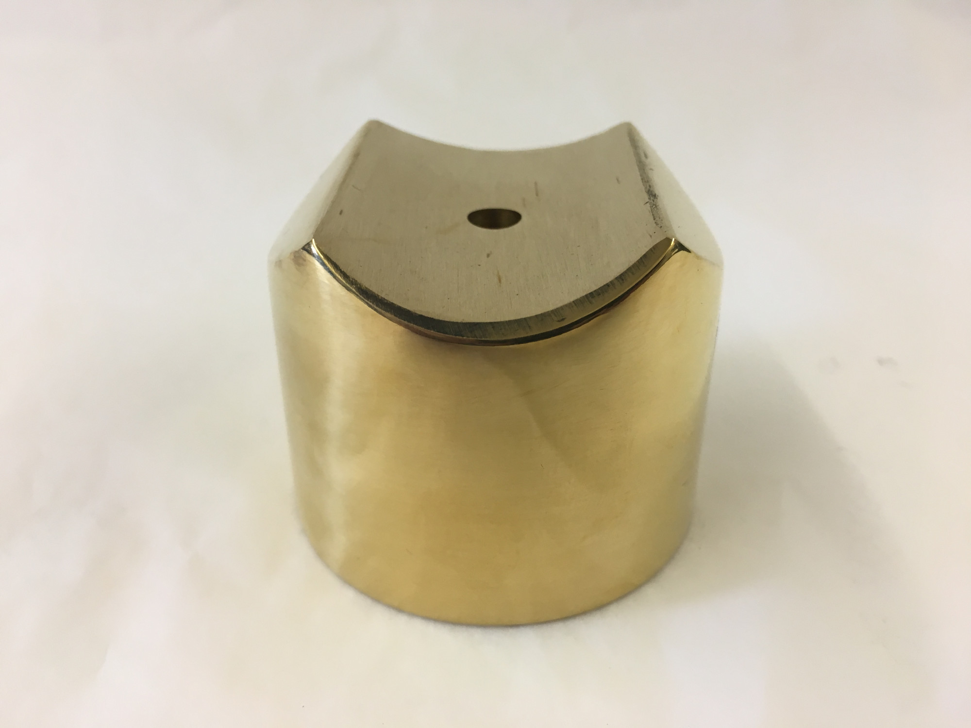 Polished Brass External Flush Angle Collar (1-1/2in)