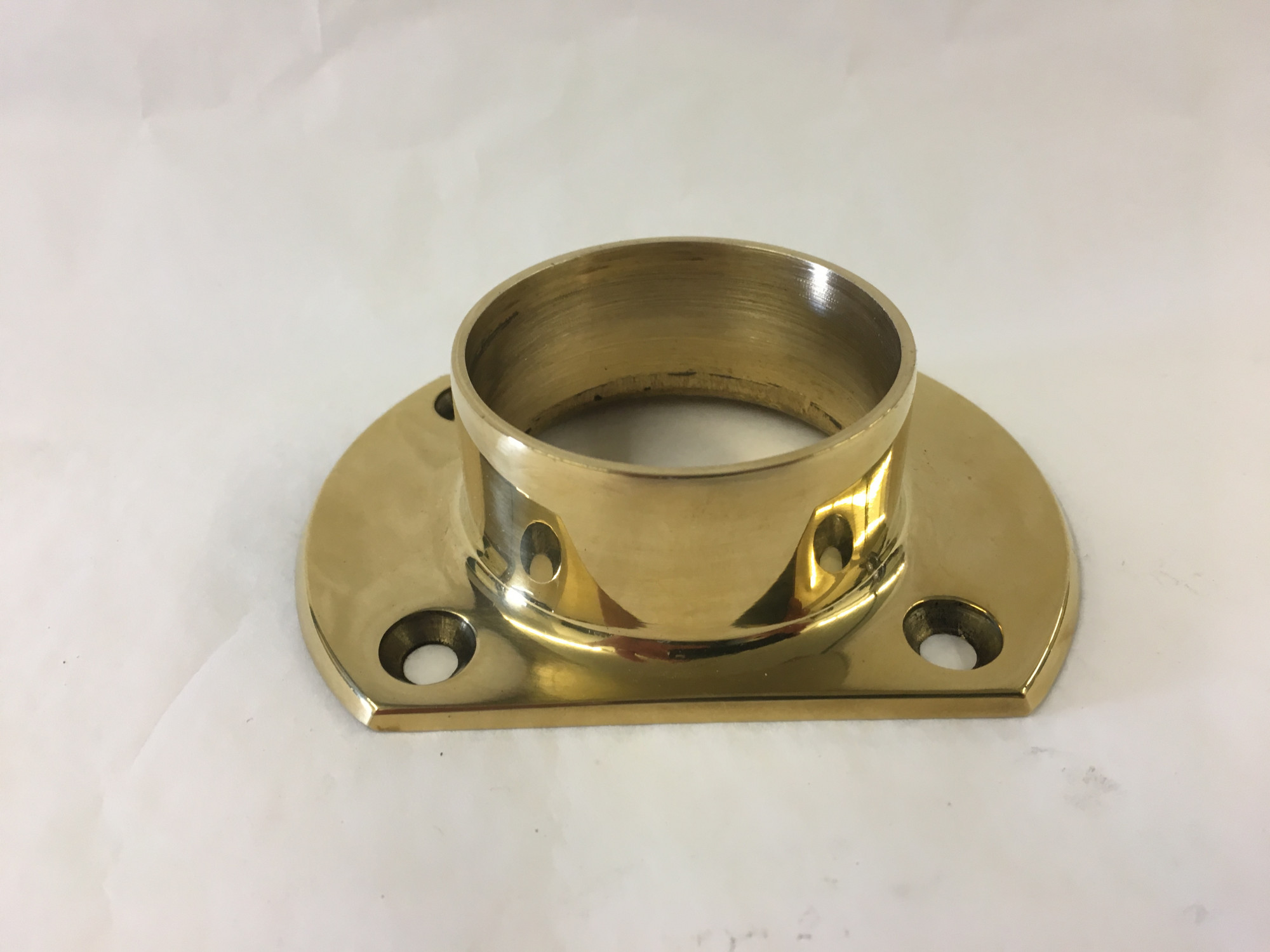 Polished Brass Cut Wall Flange (2in)