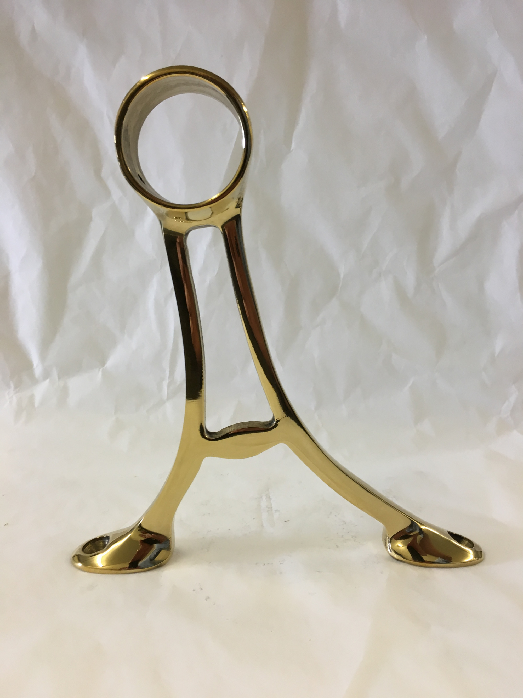 Polished Brass Floor Bracket (1-1/2in)