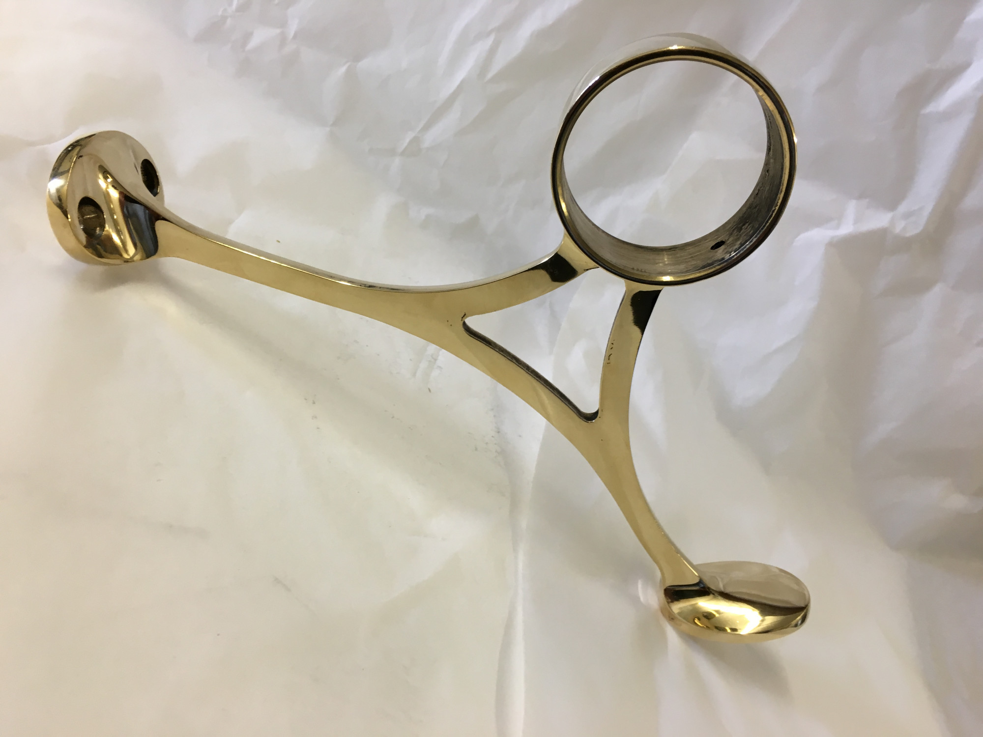 Polished Brass Combination Bracket (2in)