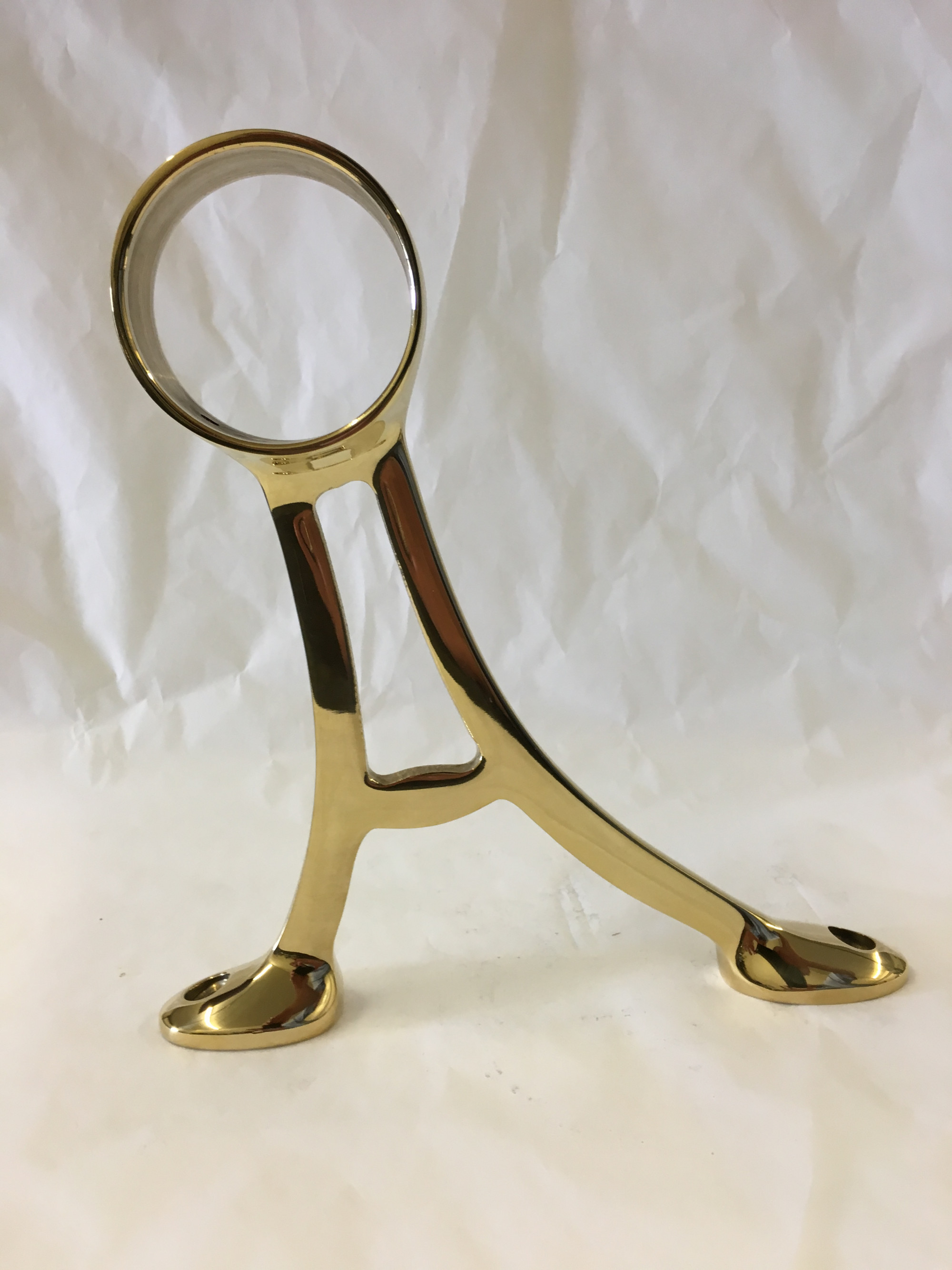 Polished Brass Floor Bracket (2in)