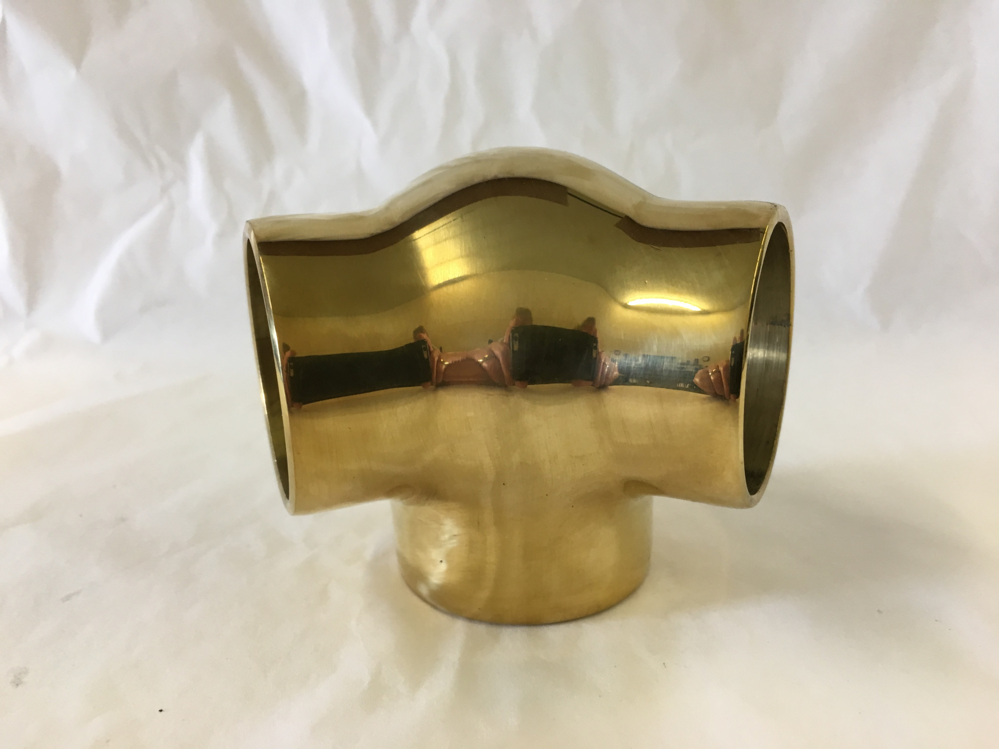 Polished Brass 45° Side Outlet Angle Elbow Fitting (1-1/2in)