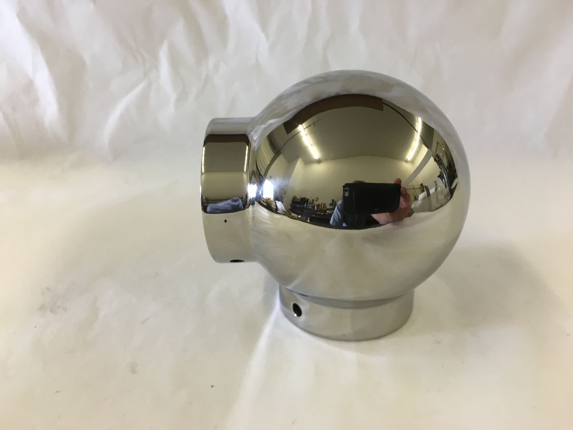 Polished Stainless Ball Elbow Fitting  (2in)