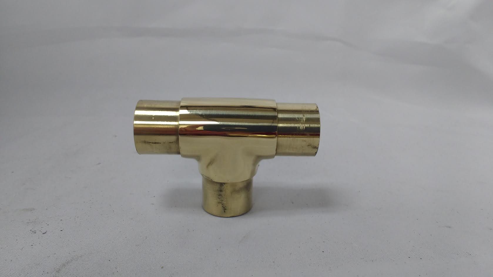 Polished brass Flush Tee Fitting (1 inch)