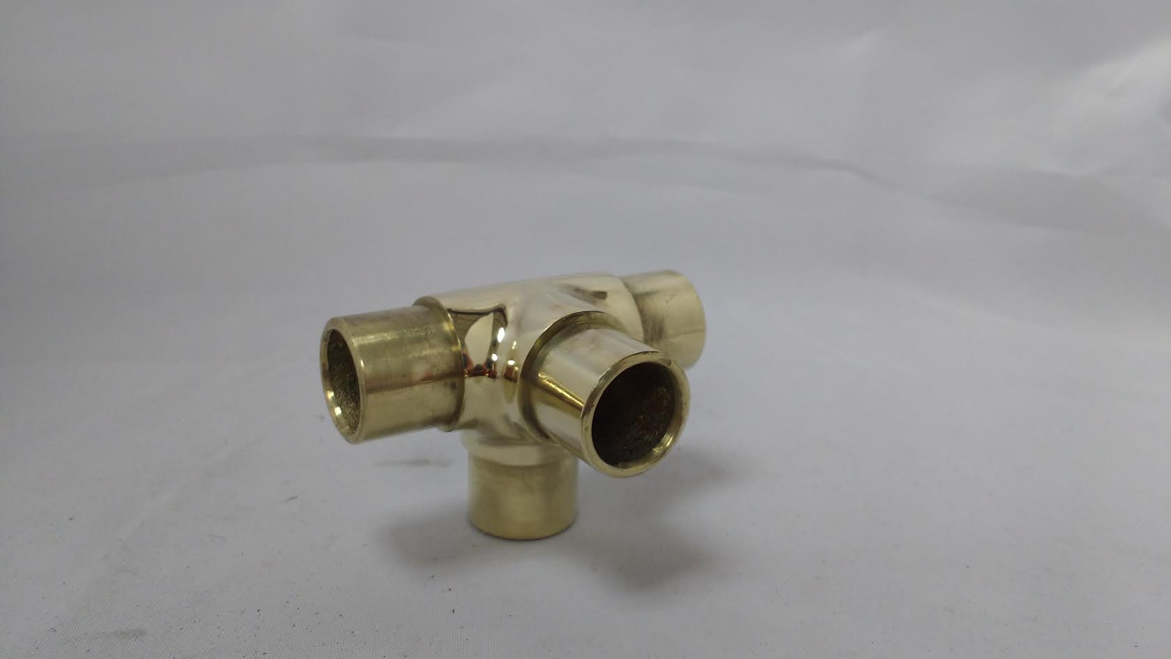 Polished brass Flush Side Outlet Tee (1 inch)