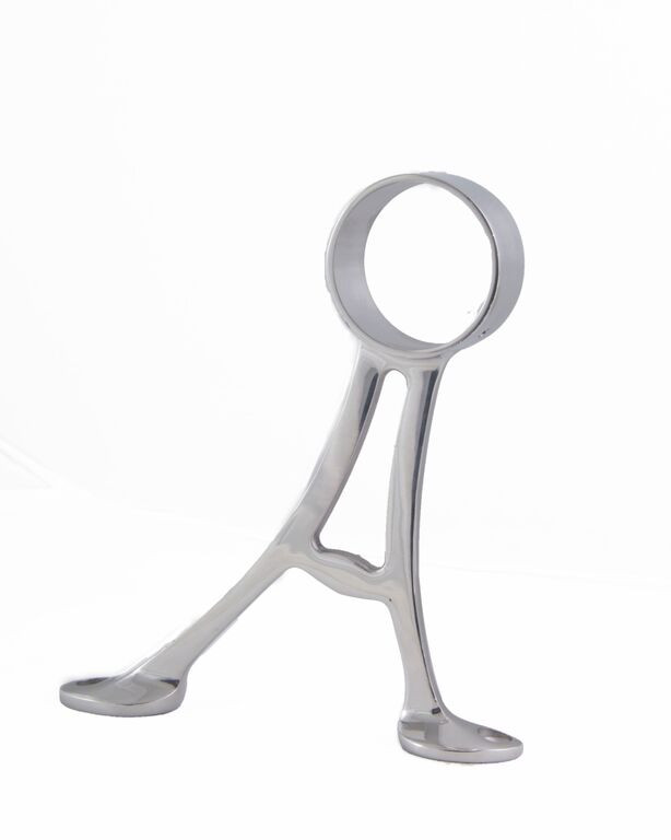 Polished Stainless Polished Stainless Footrail Bracket (2 inch)