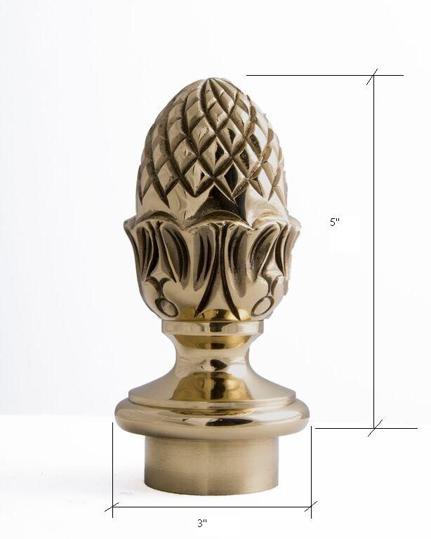 Polished Brass Decorative End Cap (2in)