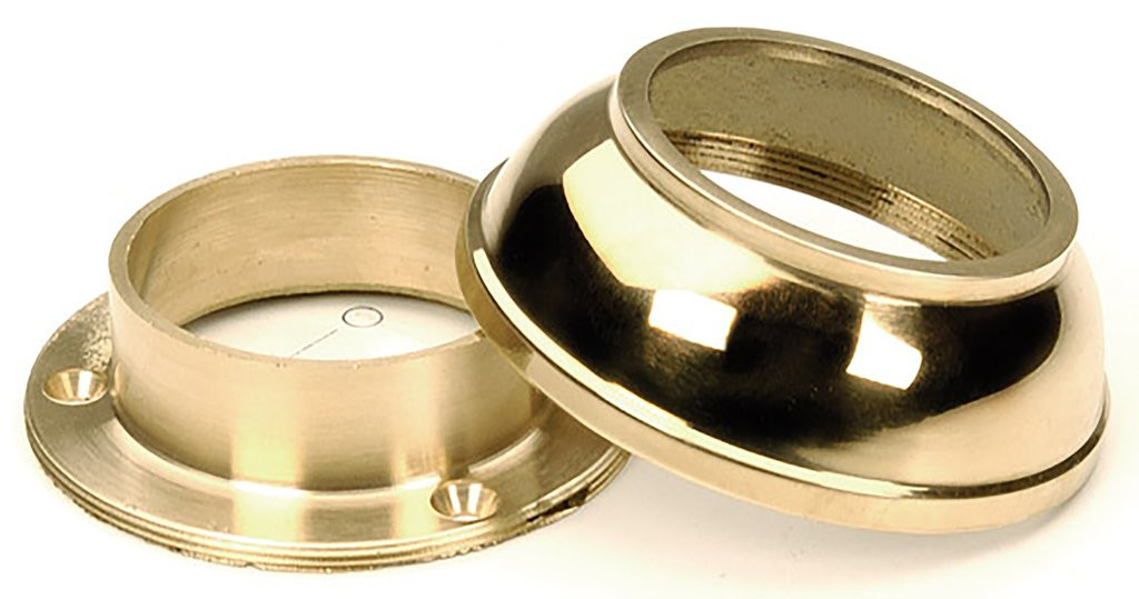 Polished Brass Mounting Flange with Cover (1 in.)