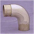 Polished Stainless Flush Curved Elbow Fitting (1-1/2in)