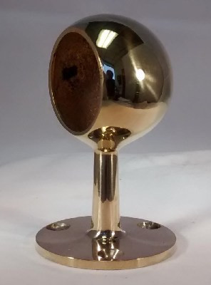 Polished Brass Ball End Post Fitting (1in)