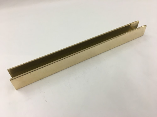 Polished Brass Flat U Channel (5/8in x 5/8in for 3/8in Insert)