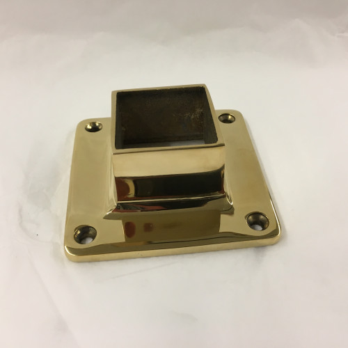 Polished Brass Square Wall Flange (1-1/2in)