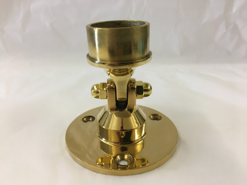 Polished Brass Adjustable Wall Flange (2in)