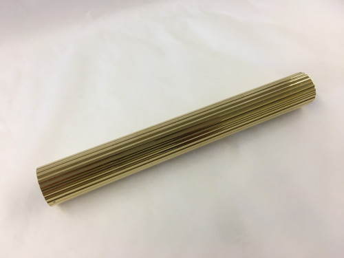 Polished brass bar fluted