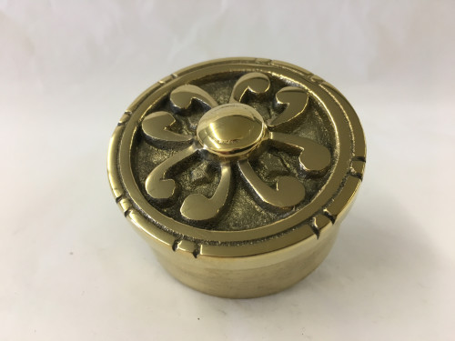 Polished Brass Decorative Flush End Cap (2in)