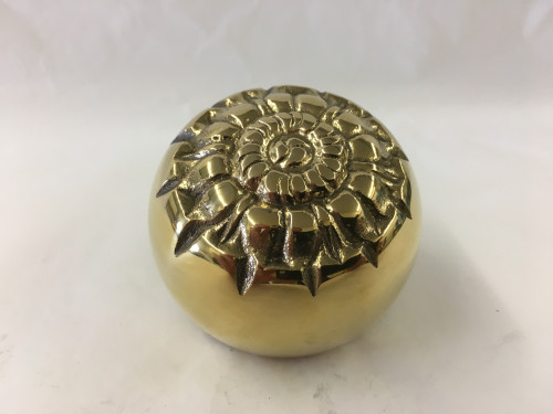 Polished Brass Decorative Dome End Cap (1-1/2in)