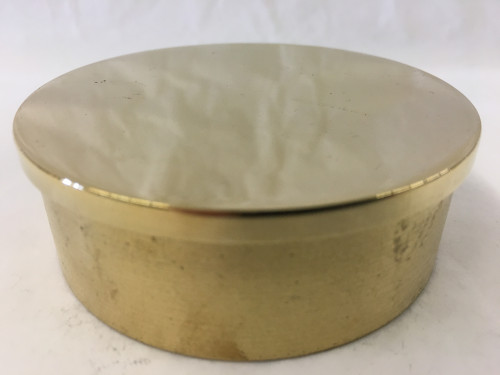 Polished Brass Flush End Cap (1in)