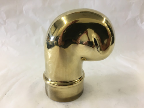 Polished Brass End Scroll (2in)