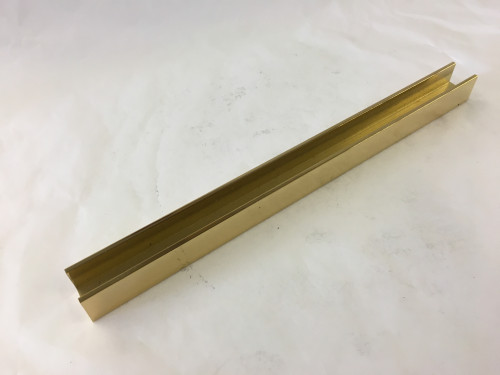 Polished Brass Radius Back Channel (1/2in x 1/2in for 1/4in Insert)