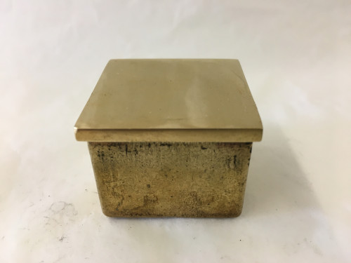 Polished Brass Square Flush End Cap (2in)