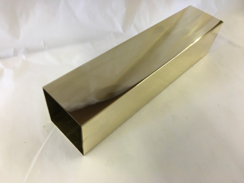 Brassfinders: Polished Brass Flat U Channel (3/8in x 3/8in for 1/4in Insert)