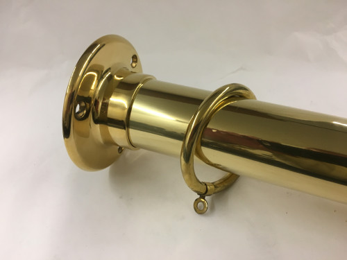 Polished Brass Curtain Ring (Fits 1-1/2in Tube)