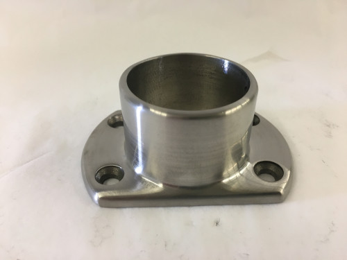 Satin Stainless Cut Wall Flange (1-1/2in)