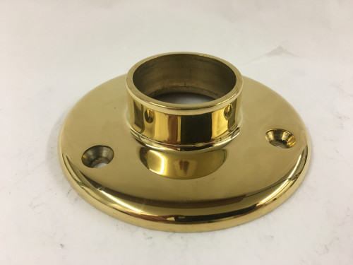 Polished Brass Floor Flange (2in)