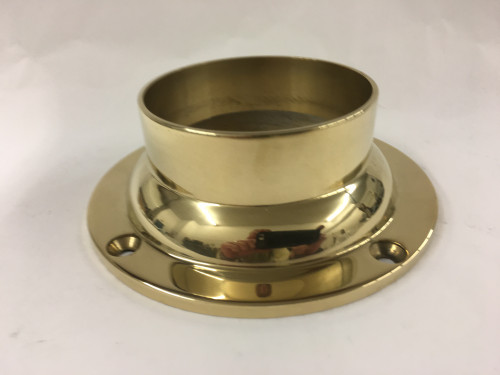 Polished Brass Wall Flange (3in)