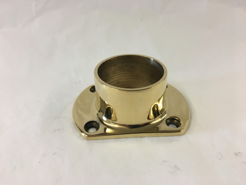 Polished Brass Cut Wall Flange (1-1/2in)