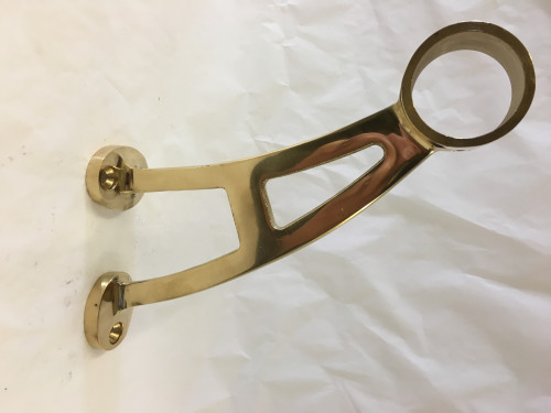 Polished Brass Bar Bracket (1-1/2in)