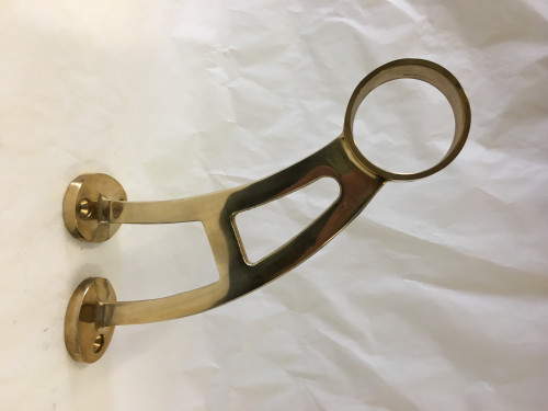 Polished Brass Bar Bracket (2in)