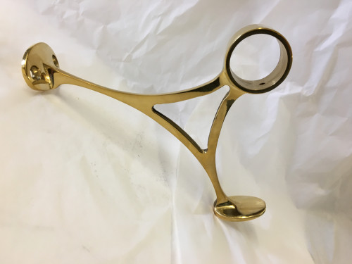 Polished Brass Combination Bracket (1-1/2in)