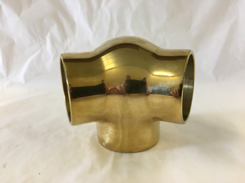 Polished Brass 45° Side Outlet Angle Elbow Fitting (2in)