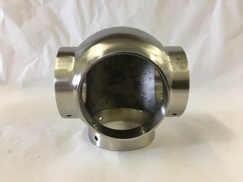 Satin Stainless Side Outlet Tee Fitting (1-1/2in)